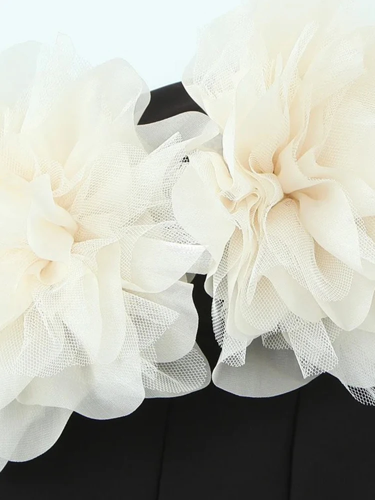 Mini abito a fiori di nuova moda da donna Abiti senza maniche senza schienale alla moda autunnale femminile