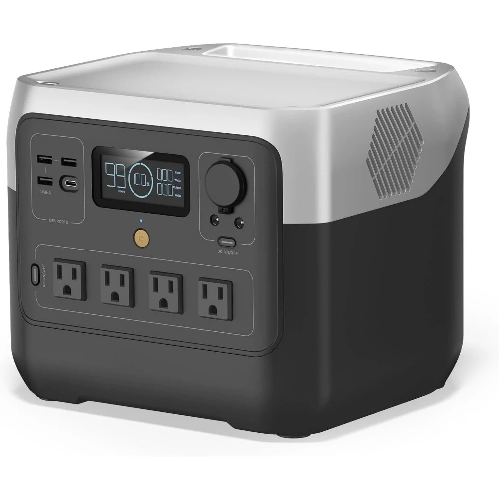 Portable Power Station, 768Wh LiFePO4 Battery, 70 Min Fast Charging, 4X800W (X-Boost 1600W) AC Outlets, Solar Generator