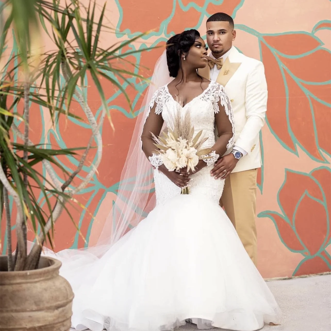 2025 Wedding Dresses Formal  Clothing Double Breasted Male Blazers Sets 2 Pieces Elegant Party Parom Suit For Groom Tuxedo