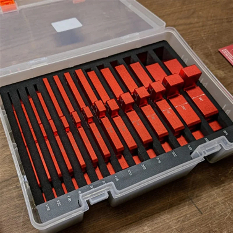 ABMO Router Table Setup Blocks Woodworking, Red Adjustable Height Precision Setup Bars For Routers Tables Saw