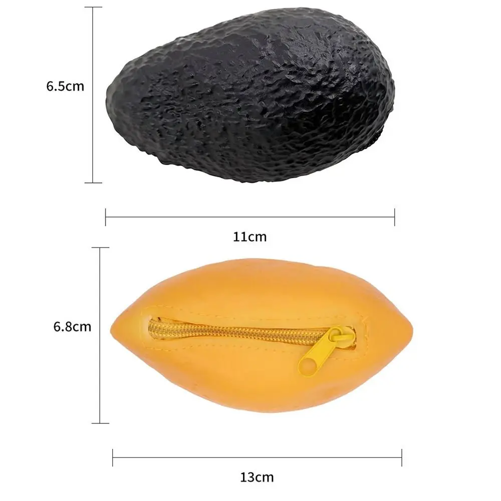 مضحك الجدة الهدايا الأفوكادو محفظة نسائية للعملات المعدنية السفر التنقل مخلب المحفظة متعددة الأغراض عملة الحقائب الخبز الإبداعية عملة الجيب