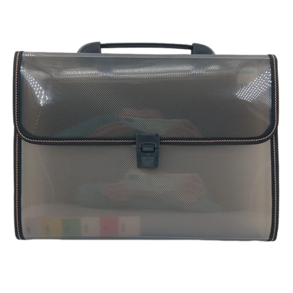 

13 Pocket Test Paper Storage Bag Dustproof Waterproof Handheld File Bag with Index Stickers Multifunctional