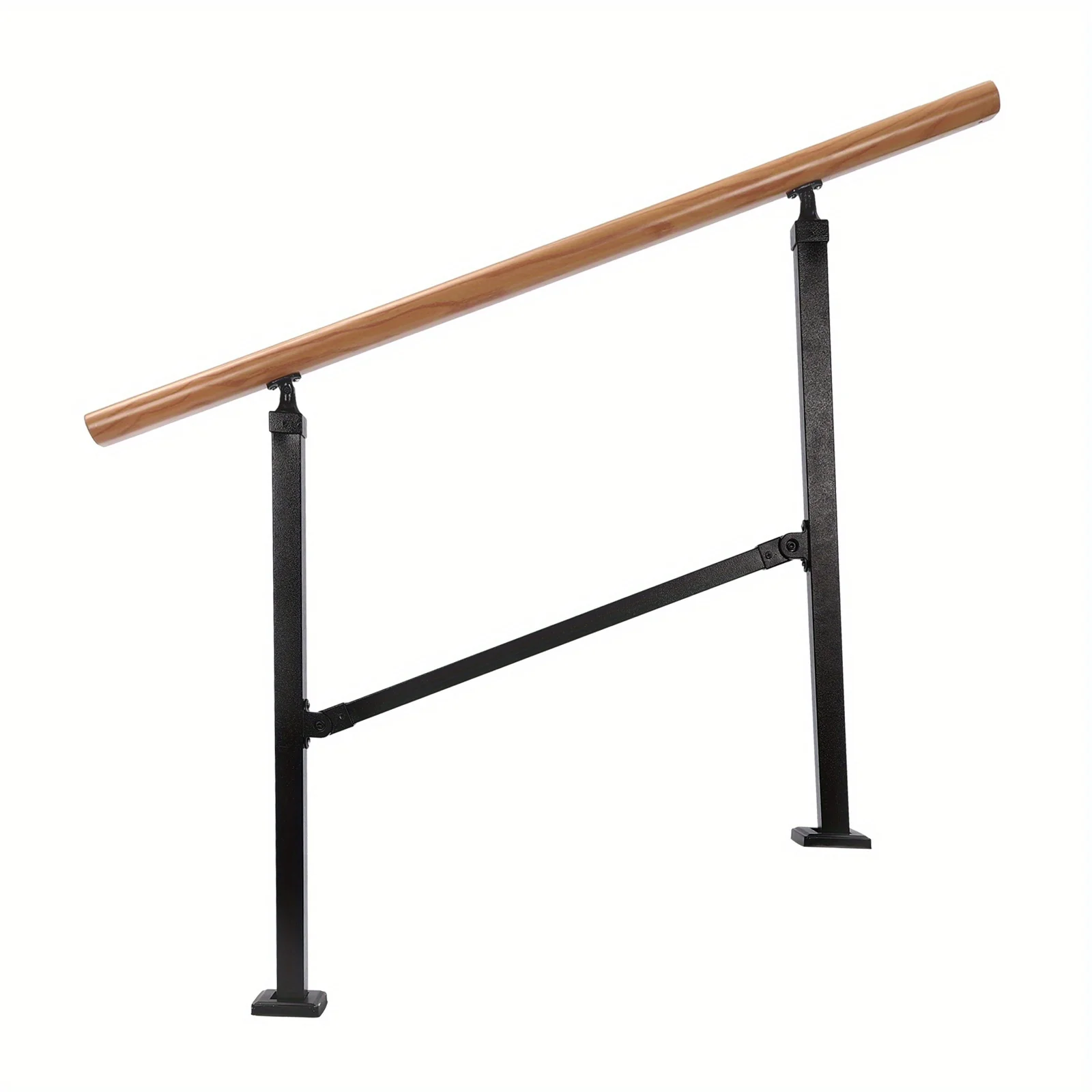 Sturdy 3FT Wood Handrail - Outdoor Porch & Stair Safety Railing, Easy Install