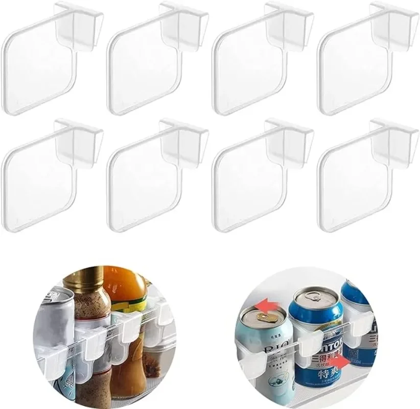 Plastic Fridge Drawer Divider Clear Refrigerator Organizer Bins Partition Portable Storage Baskets Space Allocator Organizer