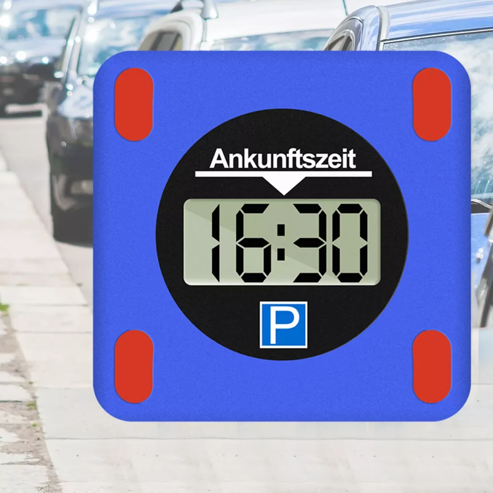 1 Buah Pengatur Waktu Parkir Mobil Tampilan Layar Ganda LCD Pengatur Waktu Parkir Khusus Profesional Aksesori Interior Kartu Parkir Sementara