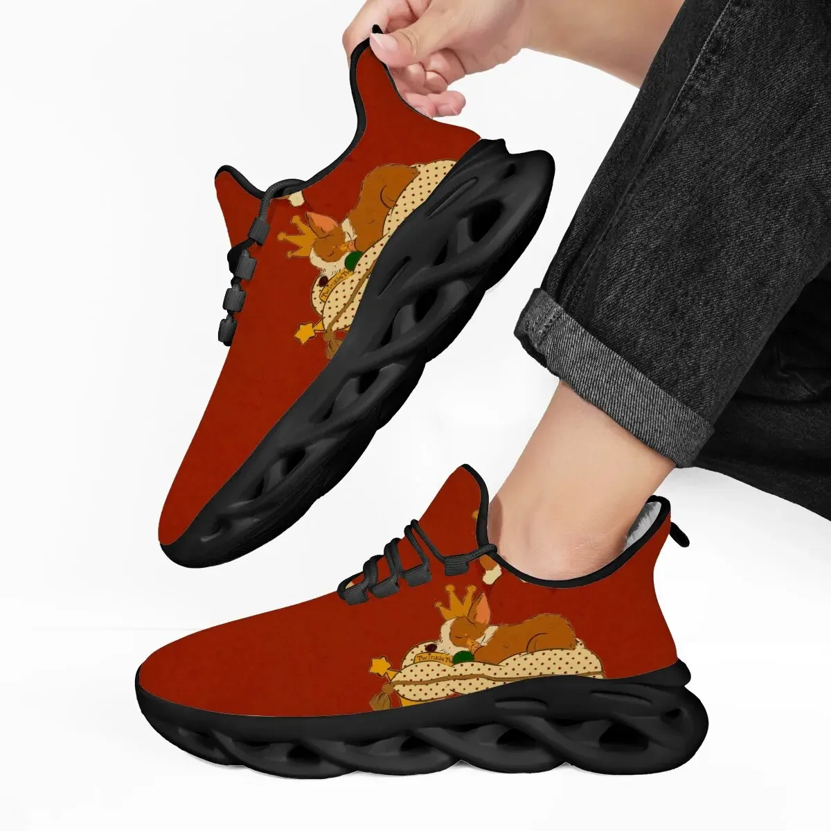 

Outdoor Sports Shoes New 2025 Men Running Shoes Christmas Print Breathable Lightweight Sneakers for Men Comfort Shoes for Man