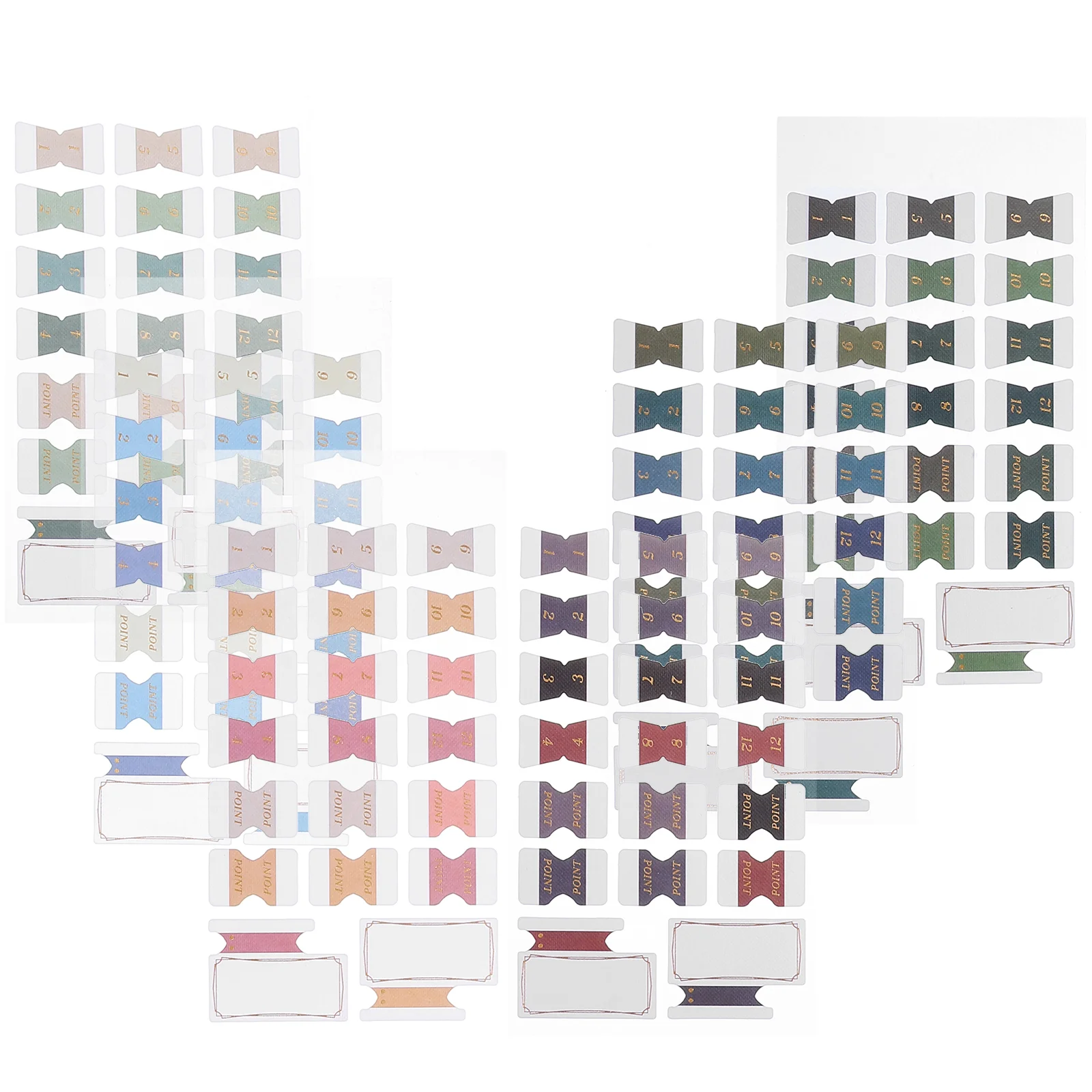 6 Sheets Monthly Index Post Annotation Supplies Page Tabs Sticky Sticker Binder