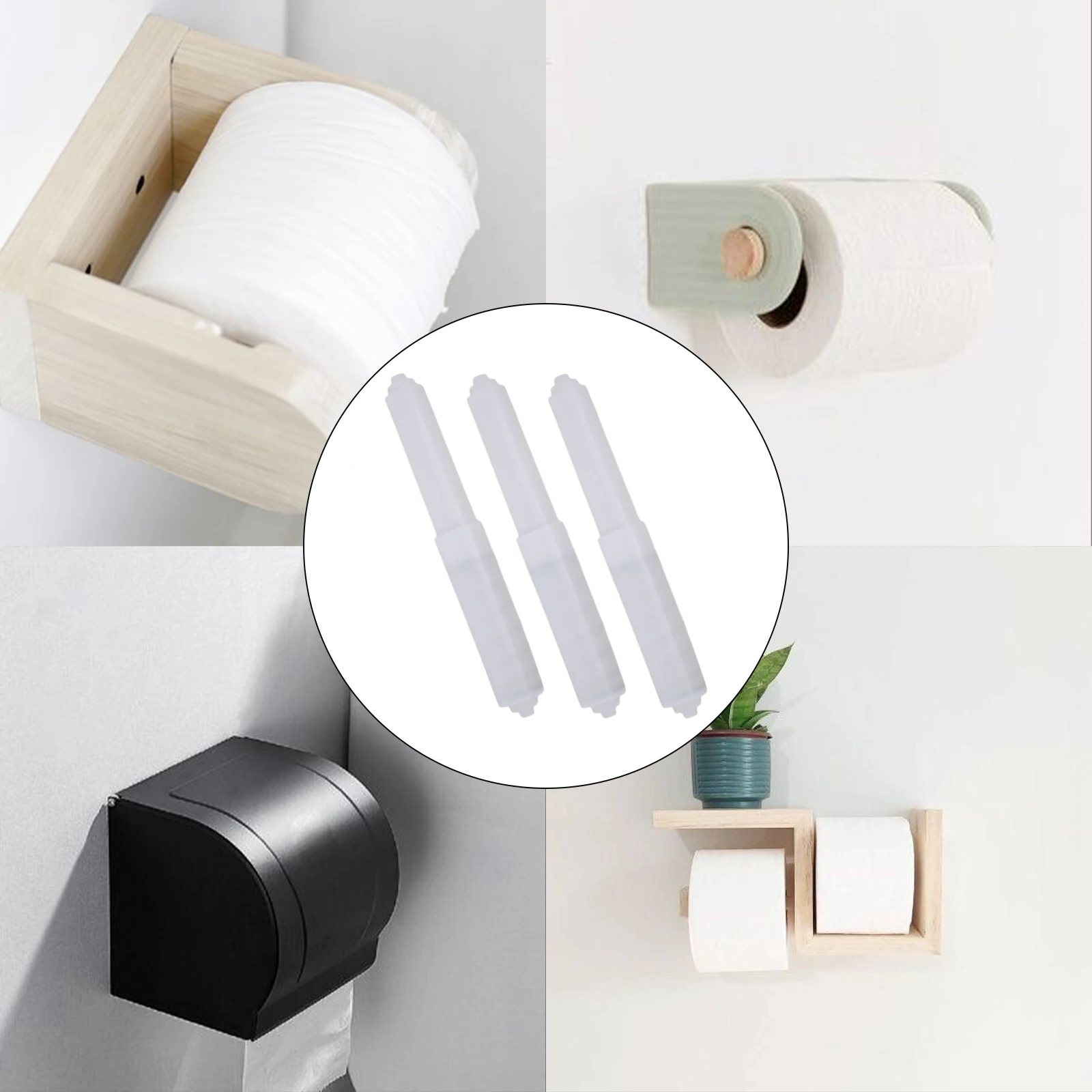 3/1pcs ยืดห้องน้ําม้วนกระดาษเพลายืดหยุ่นพลาสติกห้องน้ําอะไหล่สําหรับ Home ฤดูใบไม้ผลิลูกกลิ้งกระดาษ