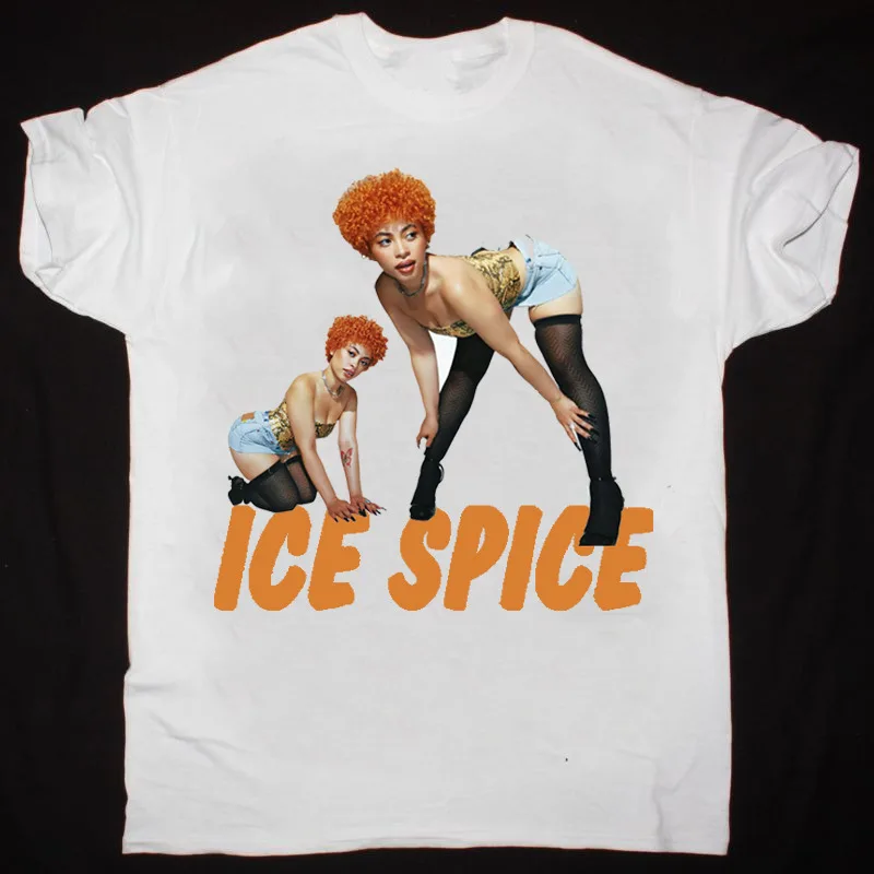 Rare Ice Spice Hip Hop Cotton Gift For Fan White S-2345XL Unisex T-shirt GC633