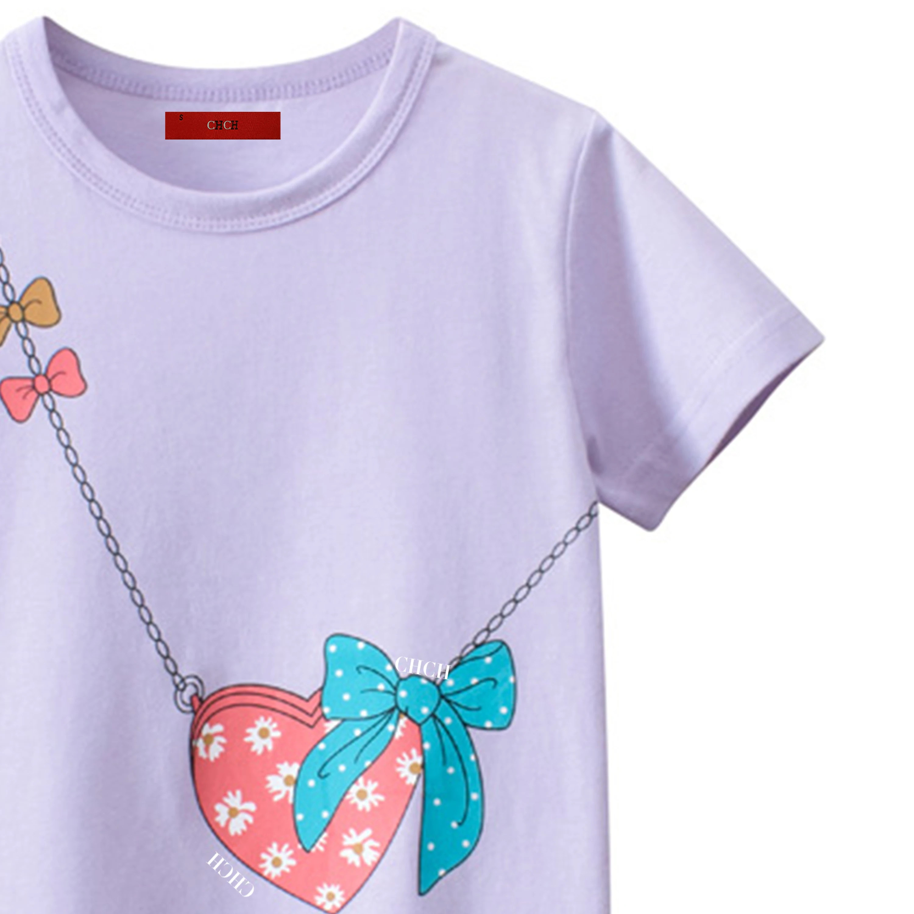 CHCH abbigliamento per ragazze t-shirt abbigliamento per bambini ragazze estate Cartoon top vestiti a maniche corte 100% cotone abbigliamento per