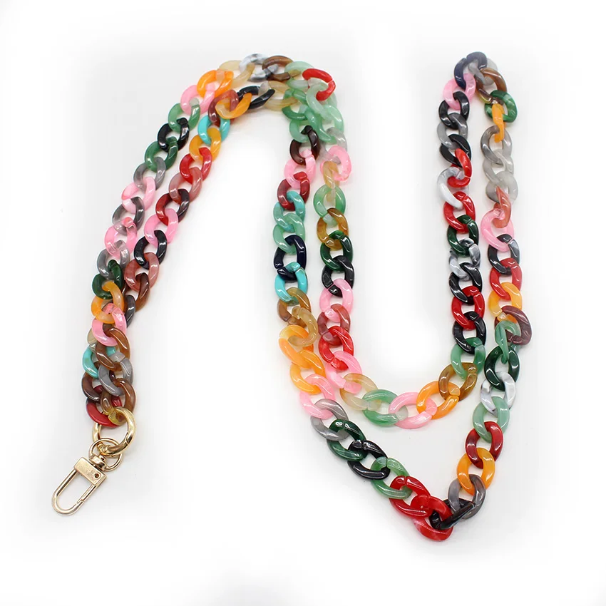 120cm Acrylic Phone Chain Lanyard For Women Girls Colorful Anti-Loss Cellphone Mobile Neck Strap Phone Case Jewelry Accessories