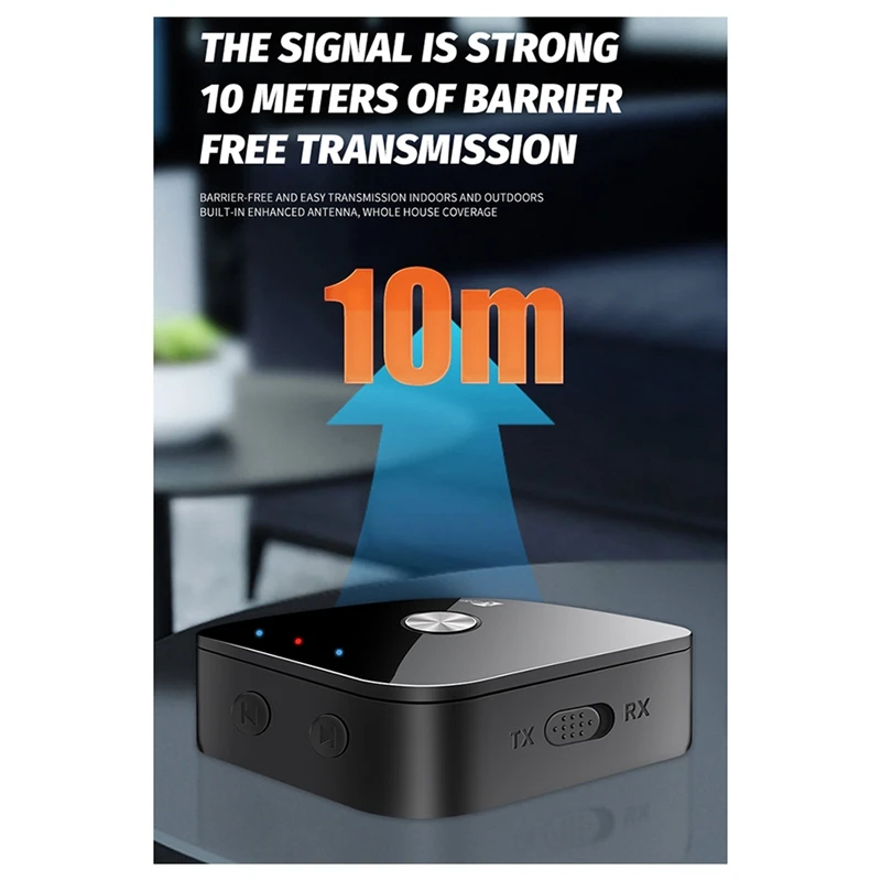 Nuevo receptor y transmisor Bluetooth 2 en 1 5,4 compatible con chips Qualcomm uno a dos convertidor de Audio CSR APTX