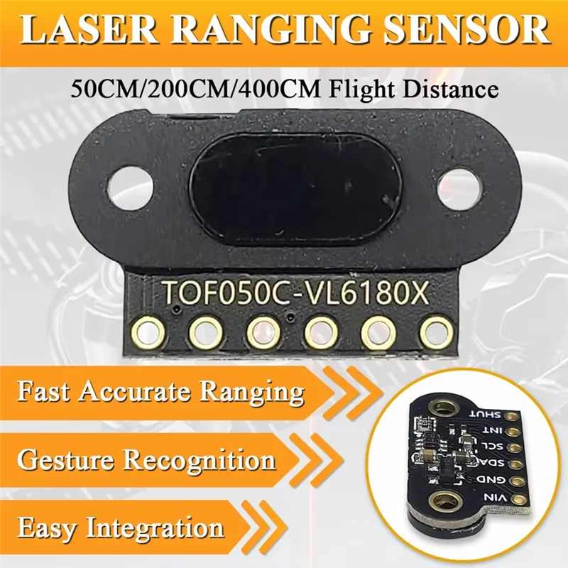 

ELECT-Laser Ranging Sensor Module For STM32 Measure Flight Distance I2C Output