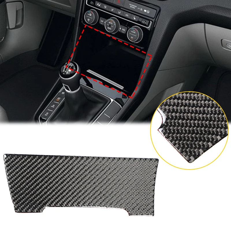 

1piece set Soft Carbon Fiber For Volkswagen Golf 7 Gti Mk7 2013-2019 Car Cigarette Lighter Panel Decoration Sticker Accessories