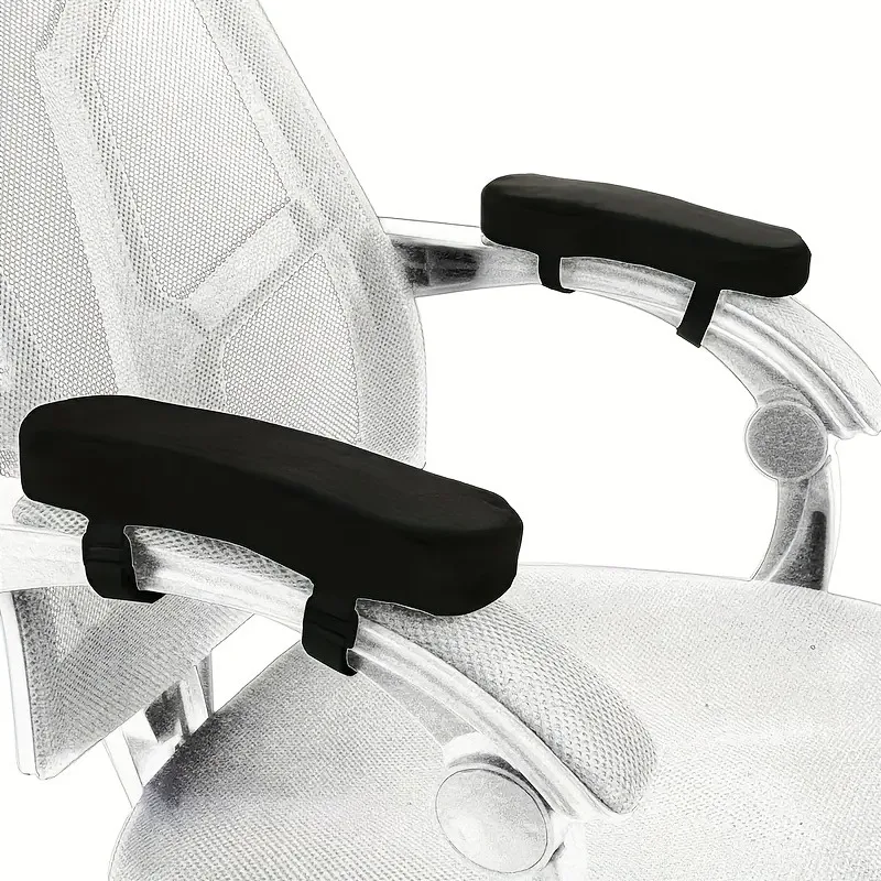 2pcs High Elastic PP Cotton Armrest Cushion Non Slip Bottom Fixed Strap Comfort Elbow Support Pad For Office Chair