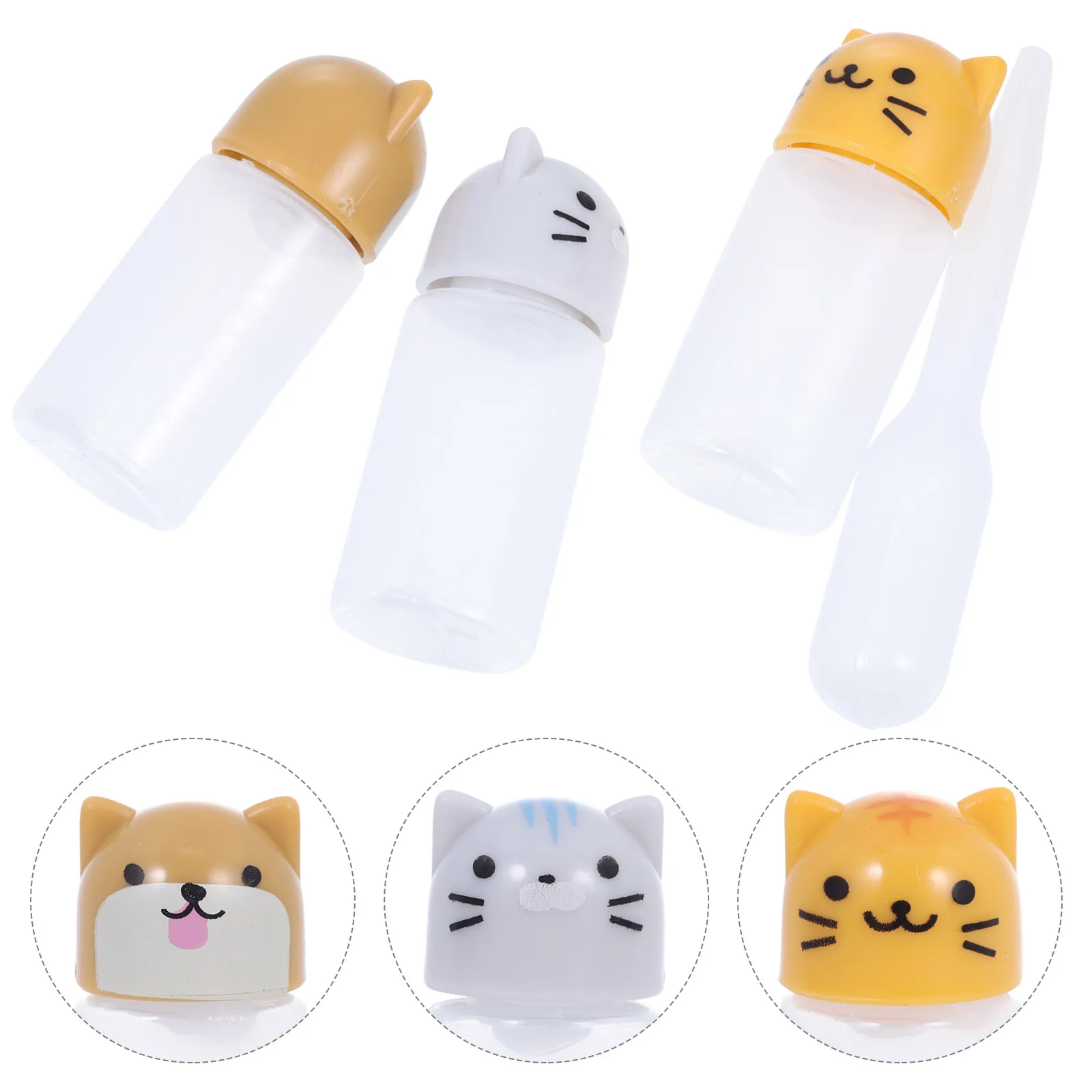

Cute Animal Shaped Condiment Bottles Small Size Reusable Plastic Bottle For Kitchen Sauce Storage Containers Travel Use