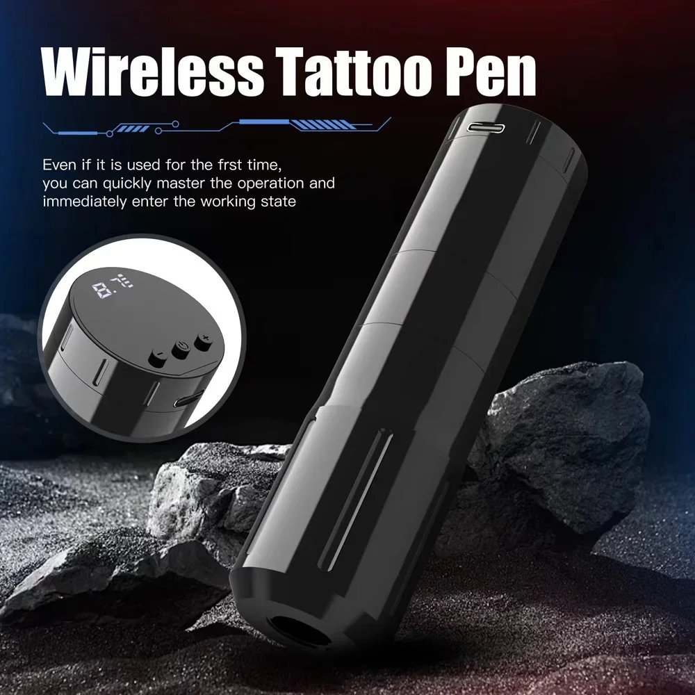 Tattoo Power Motor Machine LED Digital Display Screen Wireless Tattoo Pen All-in-one Machine Tattoo Beginner Rotary Machine