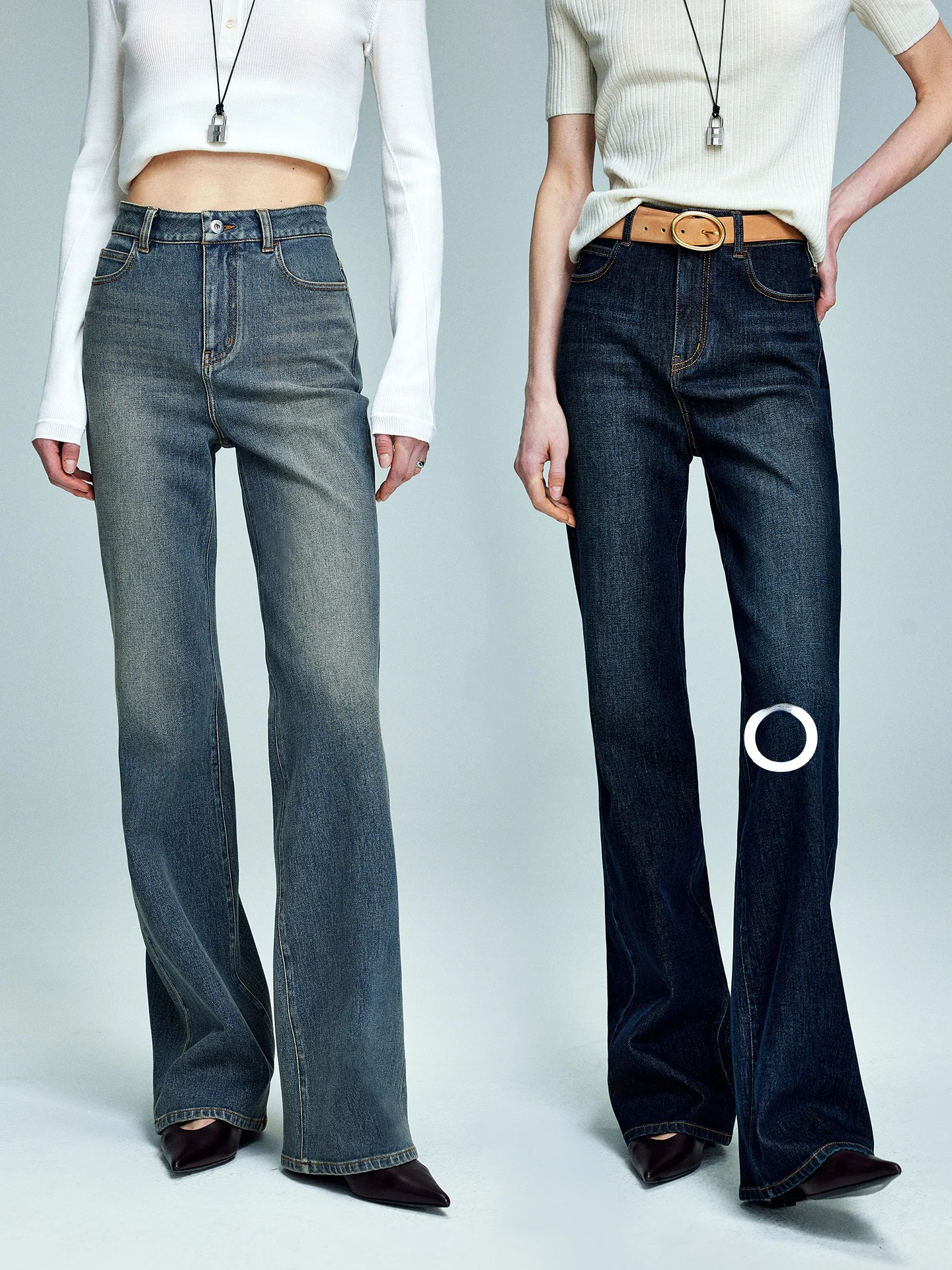 

Расклешенные джинсы с высокой талией и микроэластич, женские джинсовые брюки Uzzo Ultra Model 20, хлопковые джинсовые брюки из смешанного волокна Lenzing