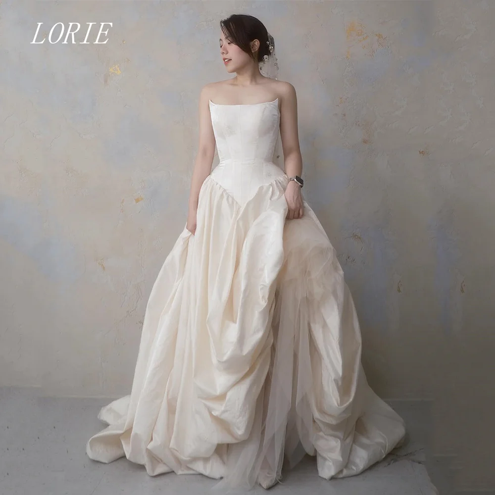 LORIE Luxury A Line Wedding Dress Sleeveless Bridal Dresses Elegant Forest Style Wedding Gown Customized 2026
