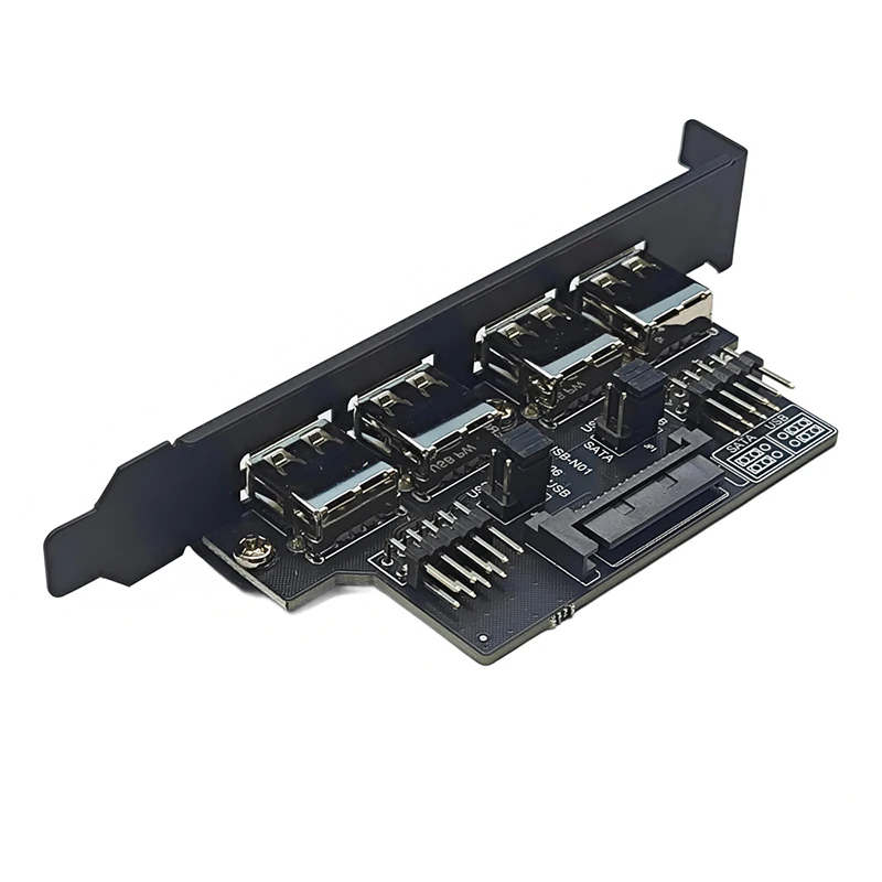 NIEUWE Moederbord 9Pin naar 4 Poorten USB2.0 Baffle Adapter 30 cm Kabel USB 2.0 Achterpaneel Uitbreidingsbeugel voor Desktop Computer Zwart