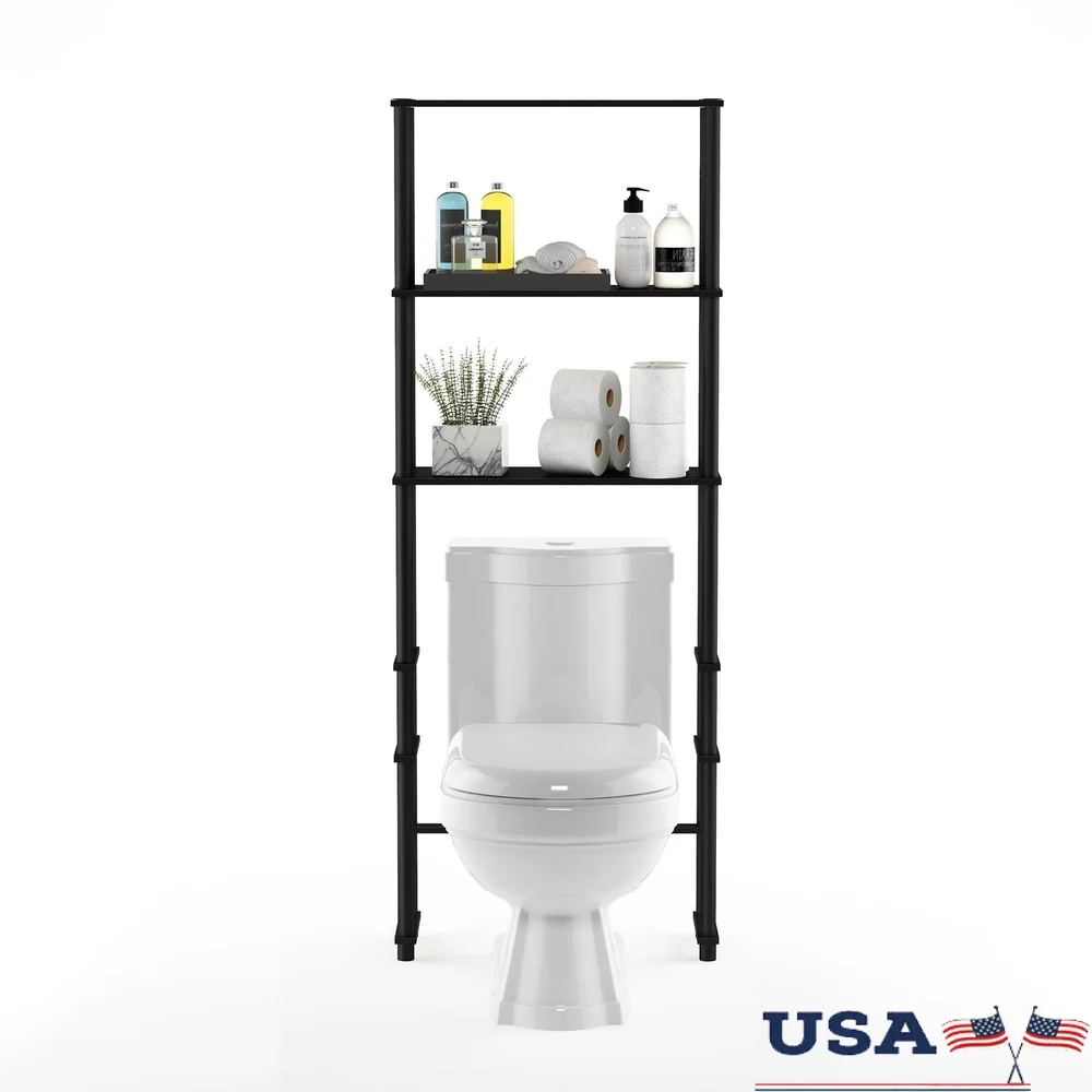 

Turn-N-Tube Toilet Space Saver with 3 Shelves Easy Assembly Sturdy Construction Engineered Wood Perfect Bathroom Storage and