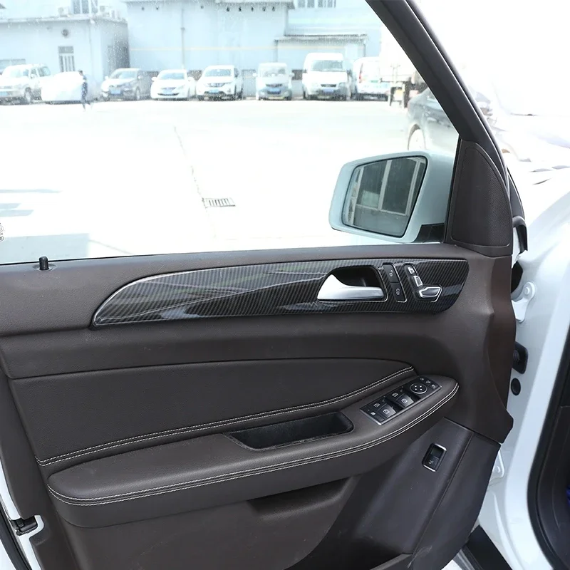 For Mercedes Benz ML GLE GL Class GLS 320 400 Car Styling ABS Carbon Fiber Interior Door Decoration Panel Cover Trim Accessories