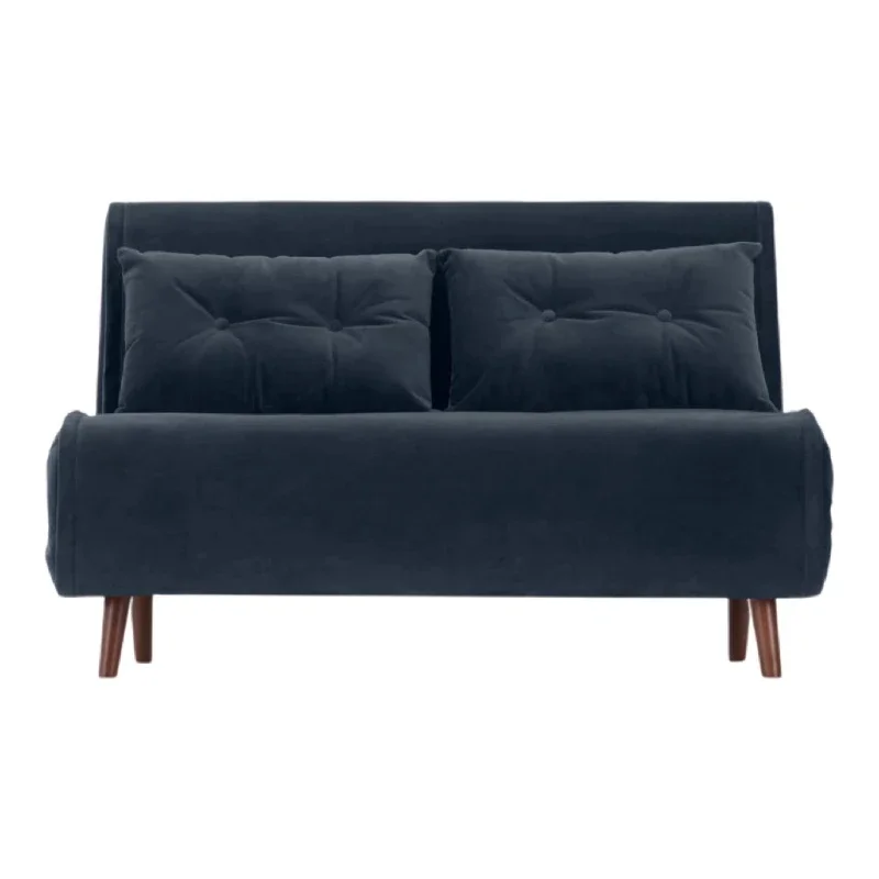 

Multifunctional fabric velvet foldable small apartment study bedroom living room lazy sofa bed solid wood