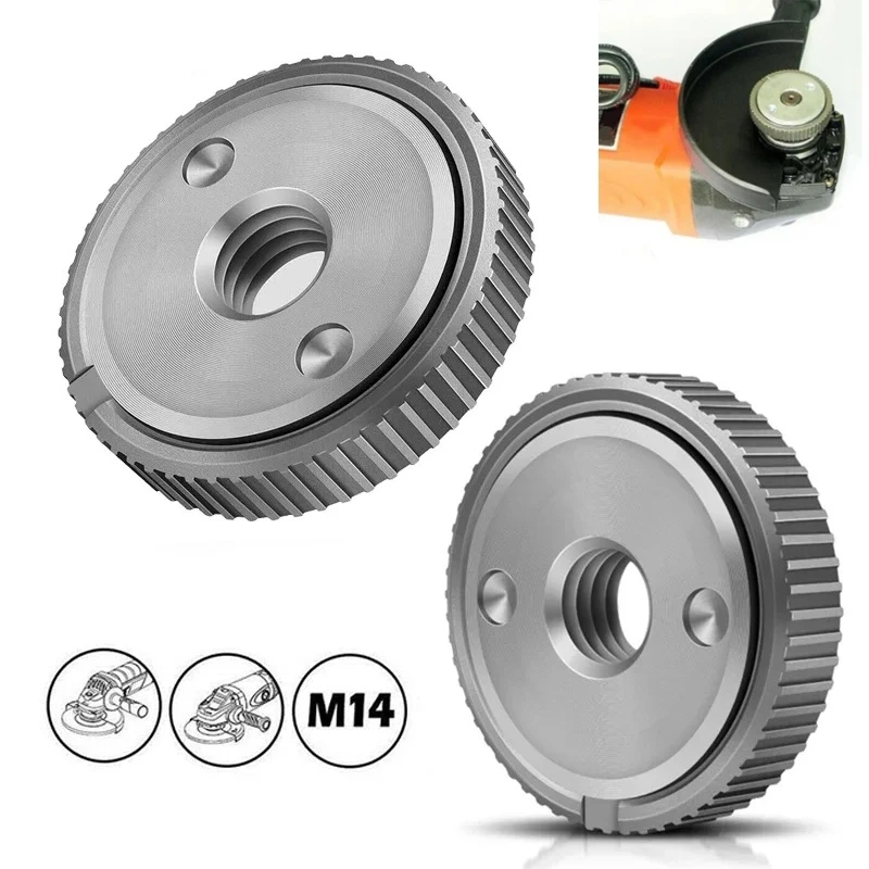 M14 Thread Angle Grinder Self-Locking Pressing Plate Angle Grinder Quick Release Flange Nut Clamping Power Chuck Tools Parts 1PC