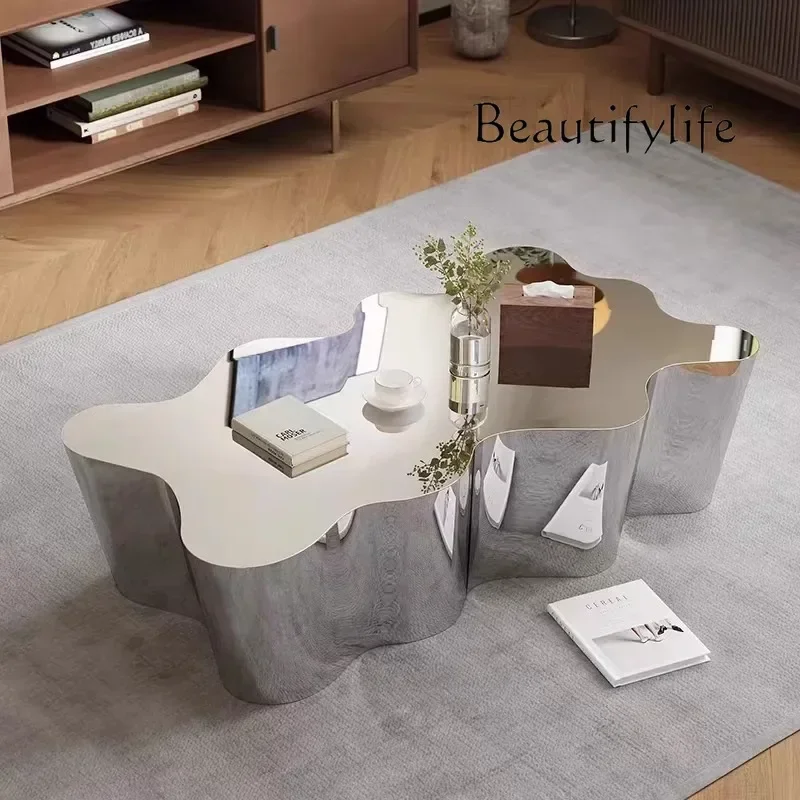 B3 BA Metal Luxury Coffee Table Decoration Living Room Designer Side Table Moving Standing Nordic Couchtisch Lounge Suite Furnit