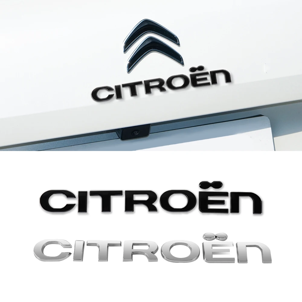 1PCS Car ABS Letter Logo Sticker Body Trunk Decoration Sticker Accessories For Citroen C1 C2 C3 C4 Picasso C4L C5 Berlingo Saxo