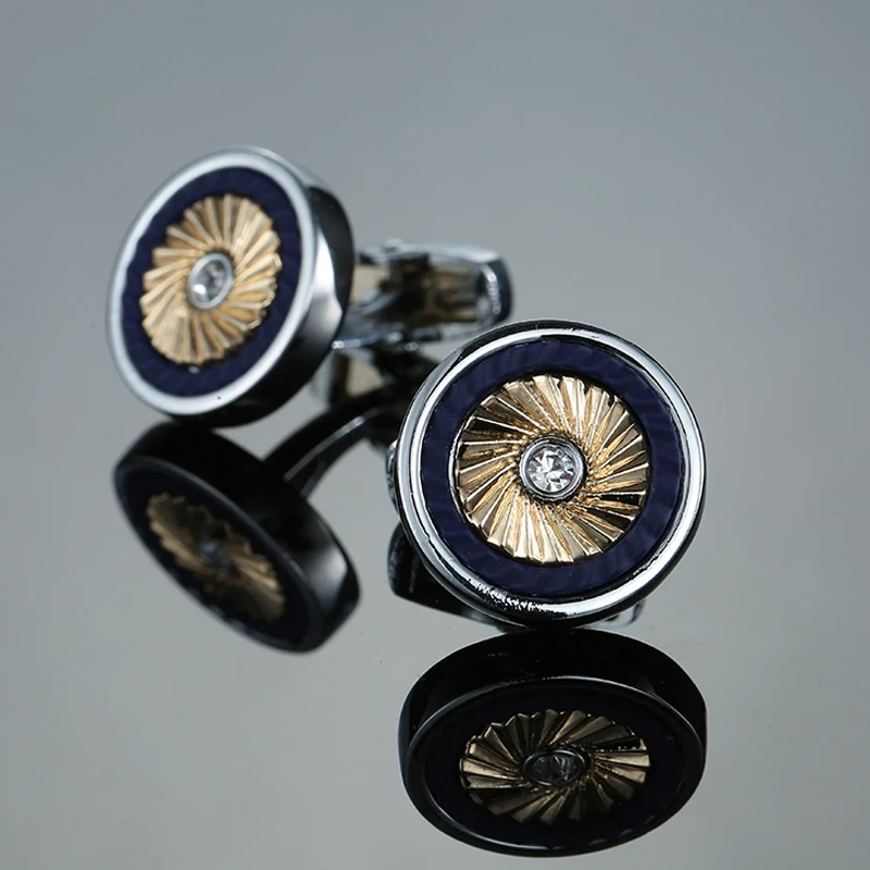 High quality round cufflinks for men's wedding French shirt cuffs branded buttons, the best choice for gift giving