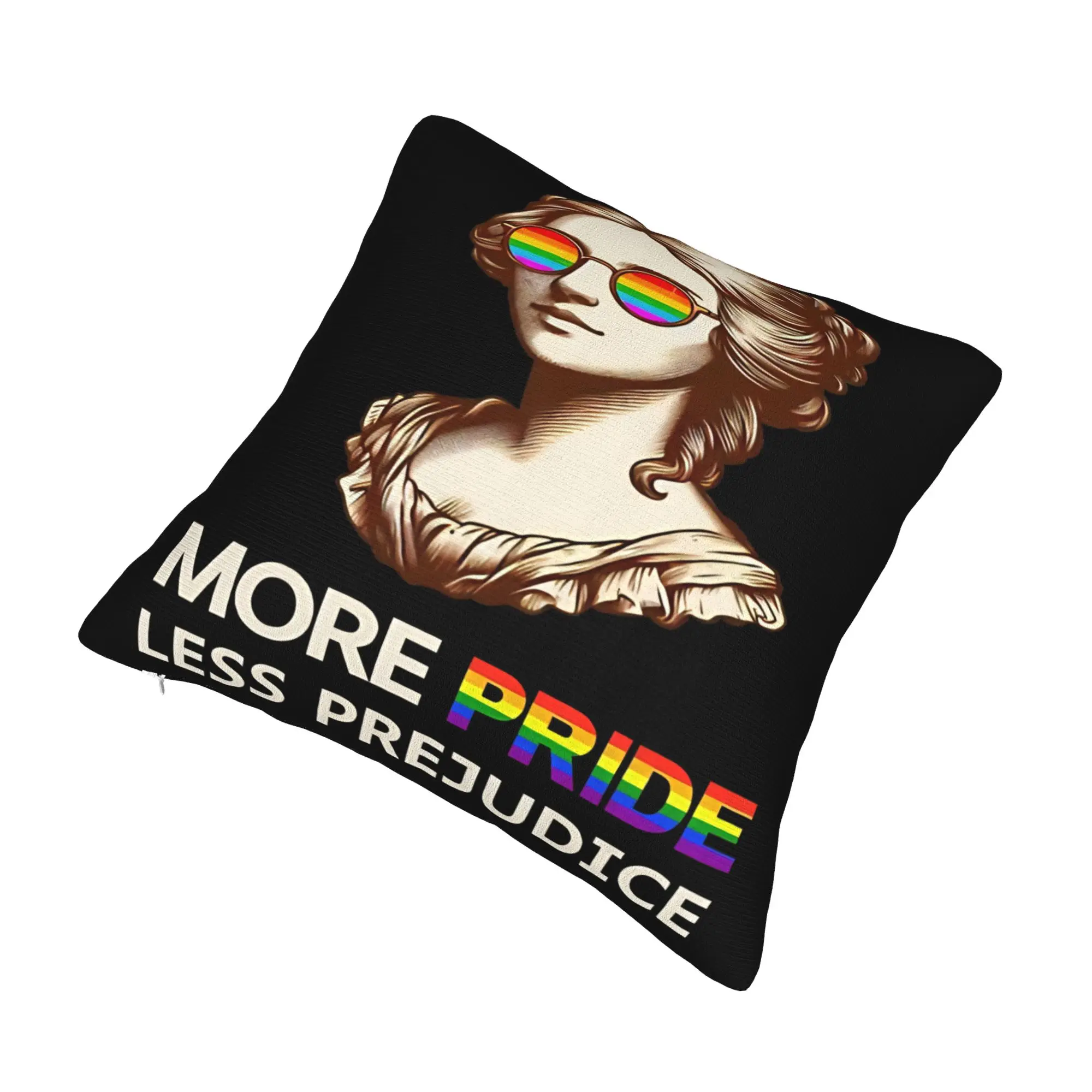 More Pride Less Prejudice  Pillowcase Merch Printing Cushion Cover Decorations  Throw Pillow Case Cover Home Multi Size