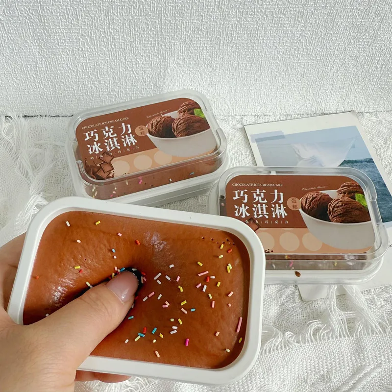 Kuchenförmiges Quetsch-Fidget-Spielzeug Weiches Stressabbau-Entspannungsspielzeug Niedliche Schreibtischdekoration Dekorative Figur für Zuhause und Büro – Detail 5