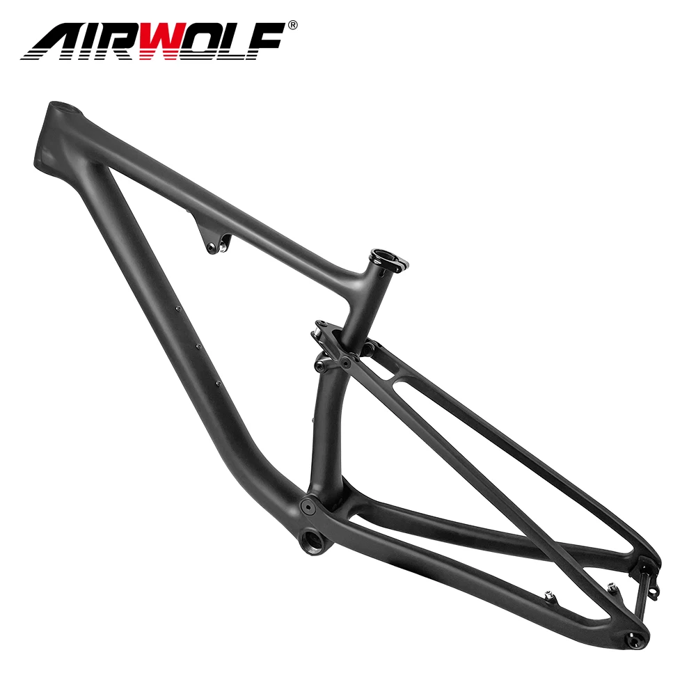 Airwolf 29 Carbon Full Suspension Frame Boost 29er Carbon Bicycle Frame MTB XC Cycling City Bike Mountain Bike Frame with Shock