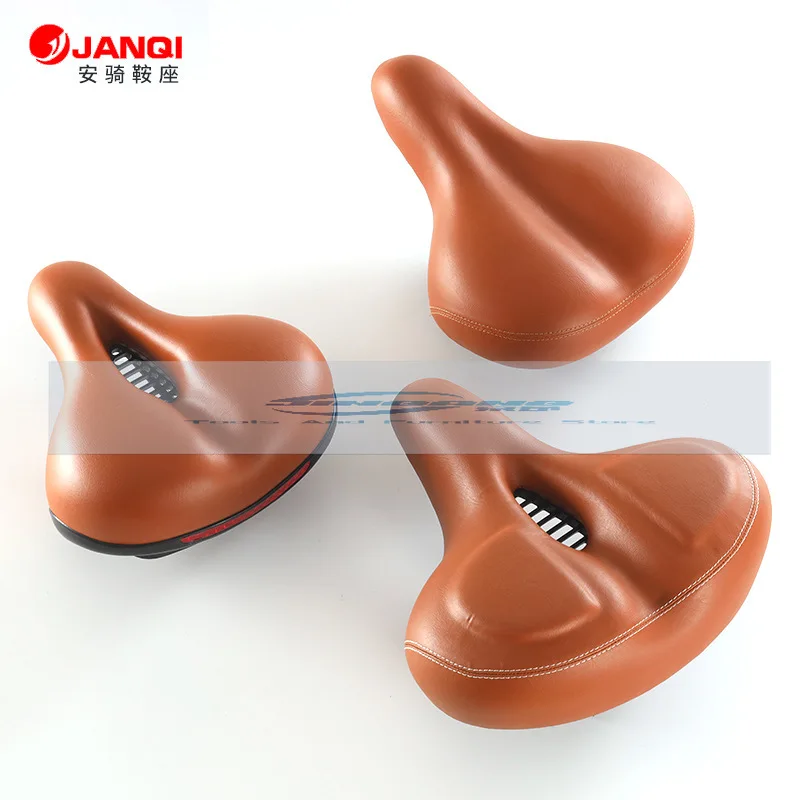 

Brown three-piece bicycle seat cushion spot wholesale thickened comfortable soft mountain bike self-phase car saddle