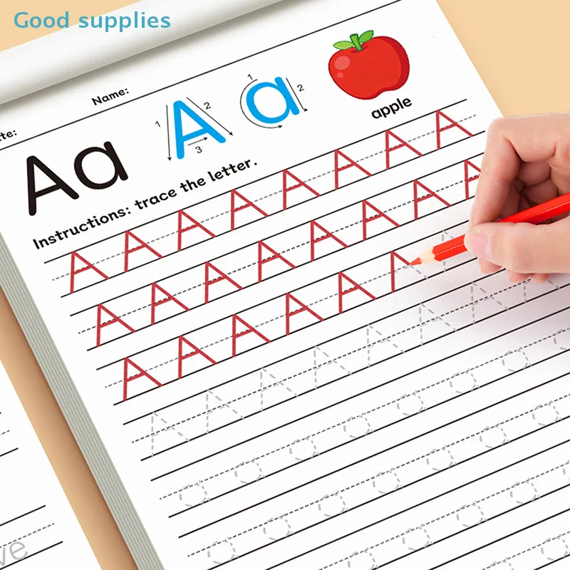 26 Alphabet Practicing Uppercase And Training Handwriting Practice Book Lowercase Letters English Coloring Book Pen Control
