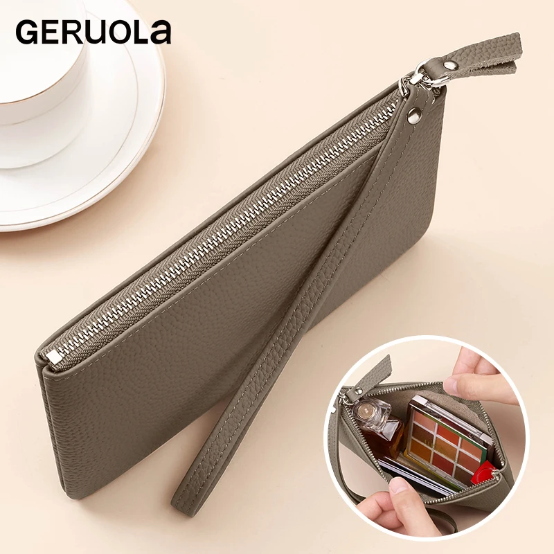2025 New Vintage Minimalist Genuine Leather Wallet Large Capacity Coin Pocket Men's Fashionable Casual Dual-Use Halloween/Christ