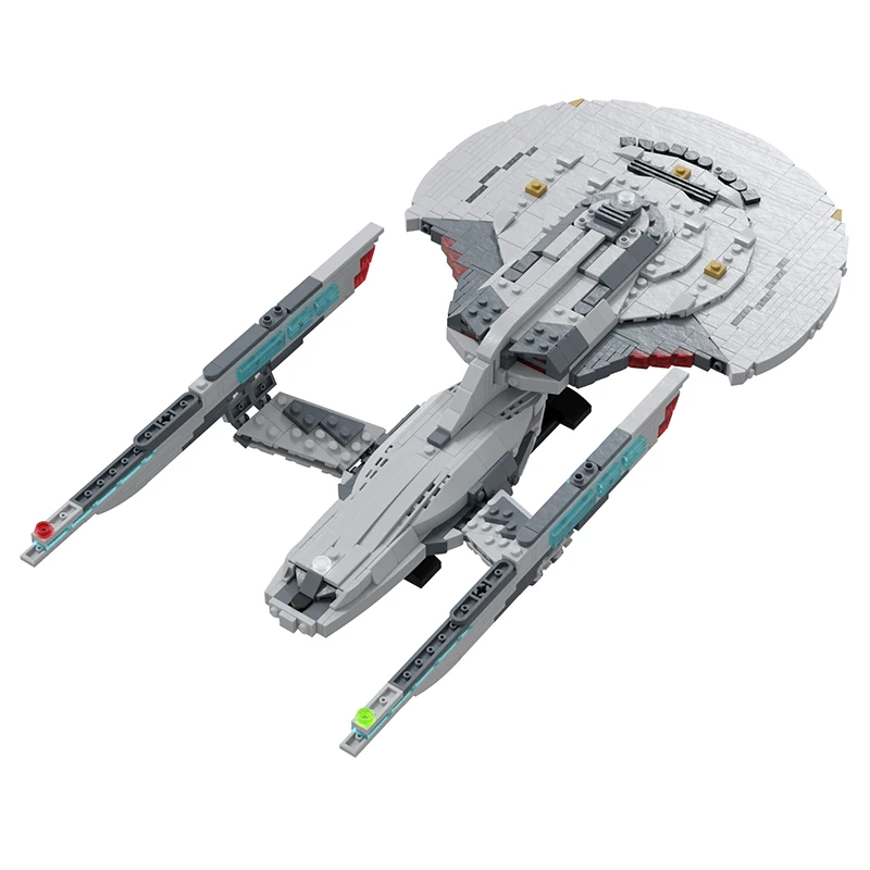 Raum Film Serie MOC Ziegel USS Titan NCC 80102A Mini Baustein Junge Spielzeug Montieren Modell DIY Sammlung Set Weihnachten Geschenk