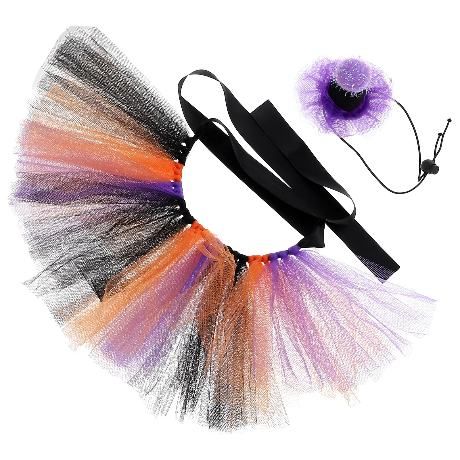 

1 set Pet Clothing Set Lightweight Gauze Skirt Hat For Dog Cat Halloween Costume Party Decor Accessories Pet Supplies