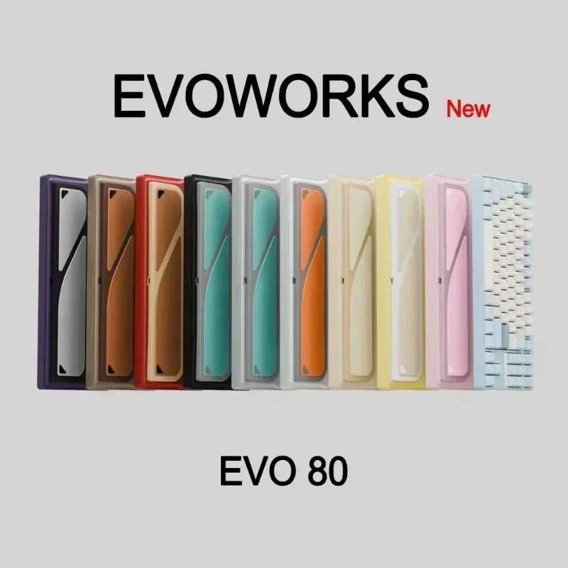 EvoWork EVO80 Mechanical Keyboard Aluminium Wireless Tri-mode RGB Gasket Quick Release HotSwap Custom 75% Office Gaming Keyboard