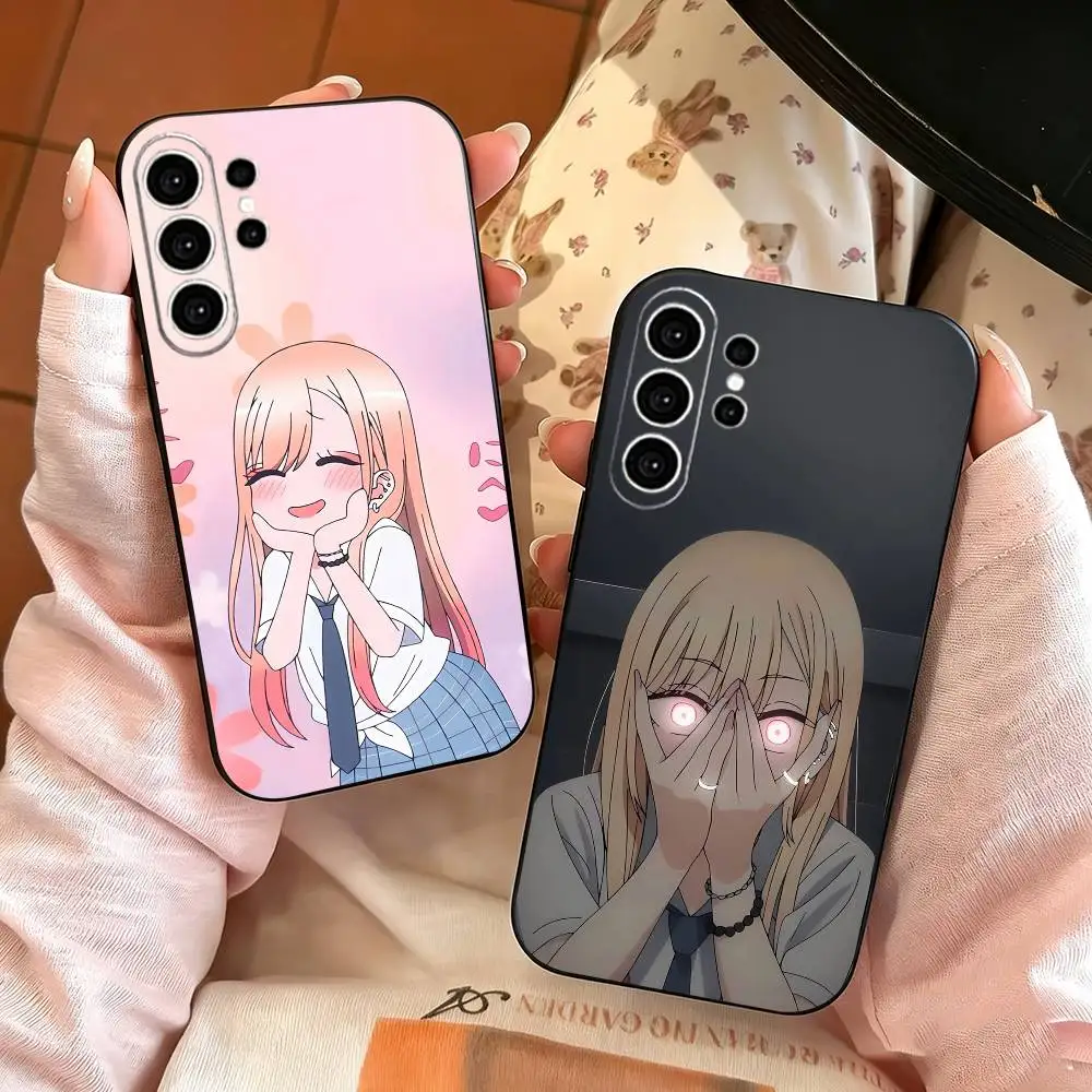 My Dress Up Darling Marin Kitagawa Phone Case For Samsung S26,S25,S24,S23,S22,S21,S30,Ultra,Plus,Fe,Soft Silicone Black Cover