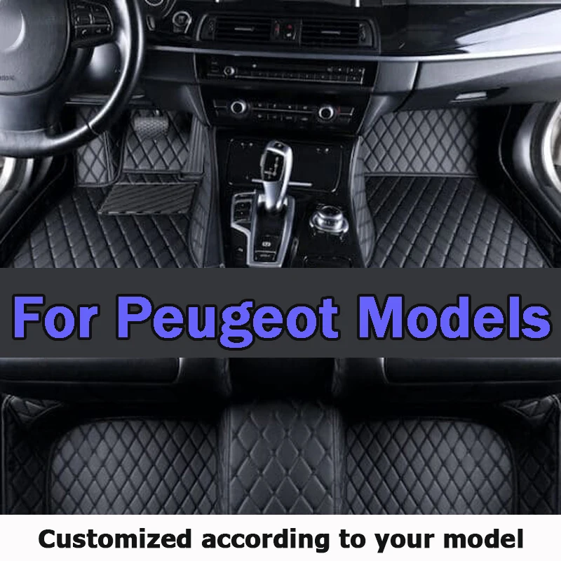 Car Floor Mat For Peugeot 508SW 3008 308 T9 308 307 206 408 206CC 5008 208 A9 2008 E-208 308CC 407 4007 E-2008 CarAccessories