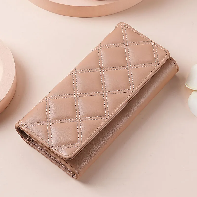 

Women's Vintage PU Leather Clutch Wallet Female Large Capacity Phone Purse Ladies Wristband Simple Card Holder Pouch Bag