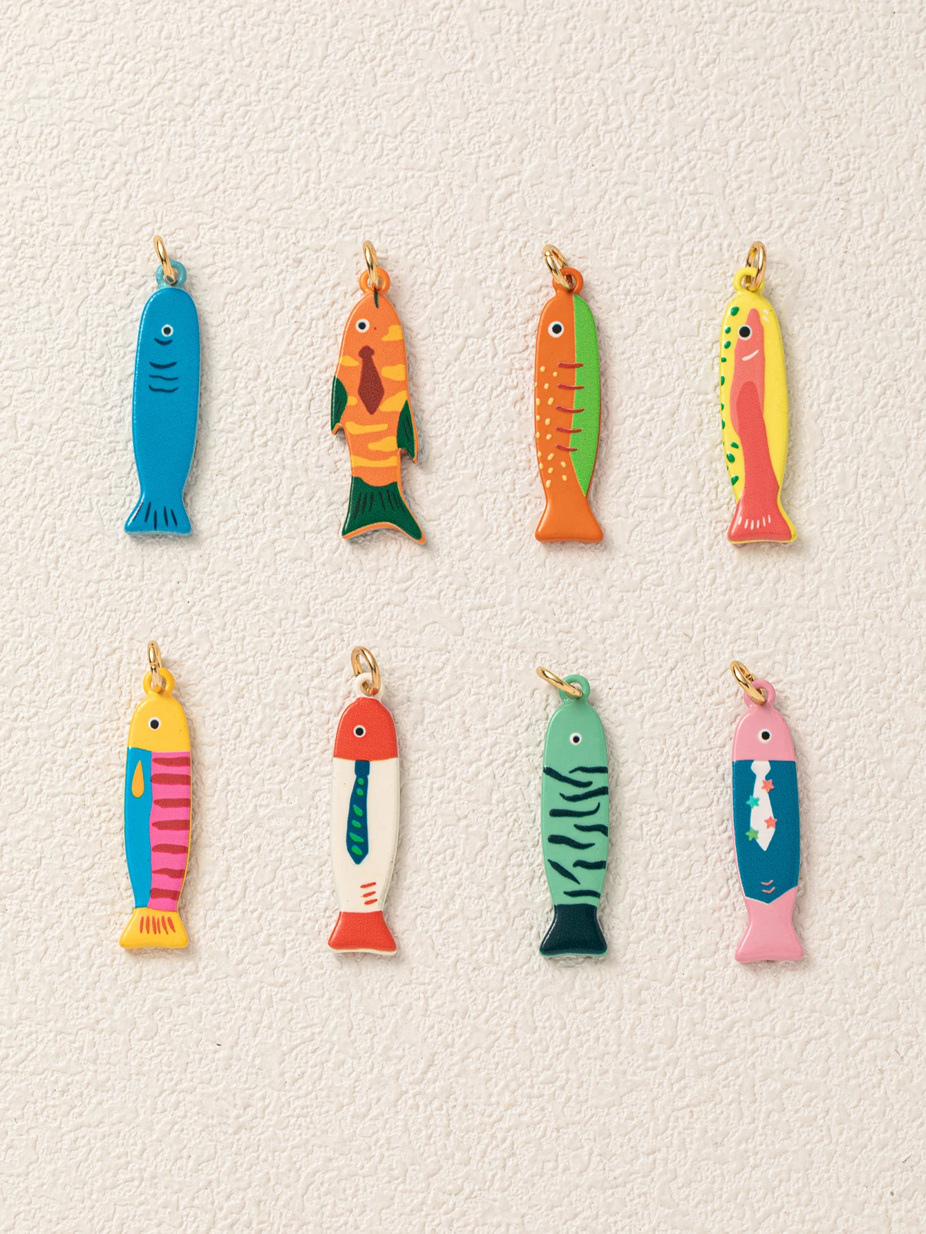 Modische Neue Sommerliche Ozean-Stil Bunte Kleine Fisch DIY Anhänger Charms für Schmuckherstellung – Detail 3