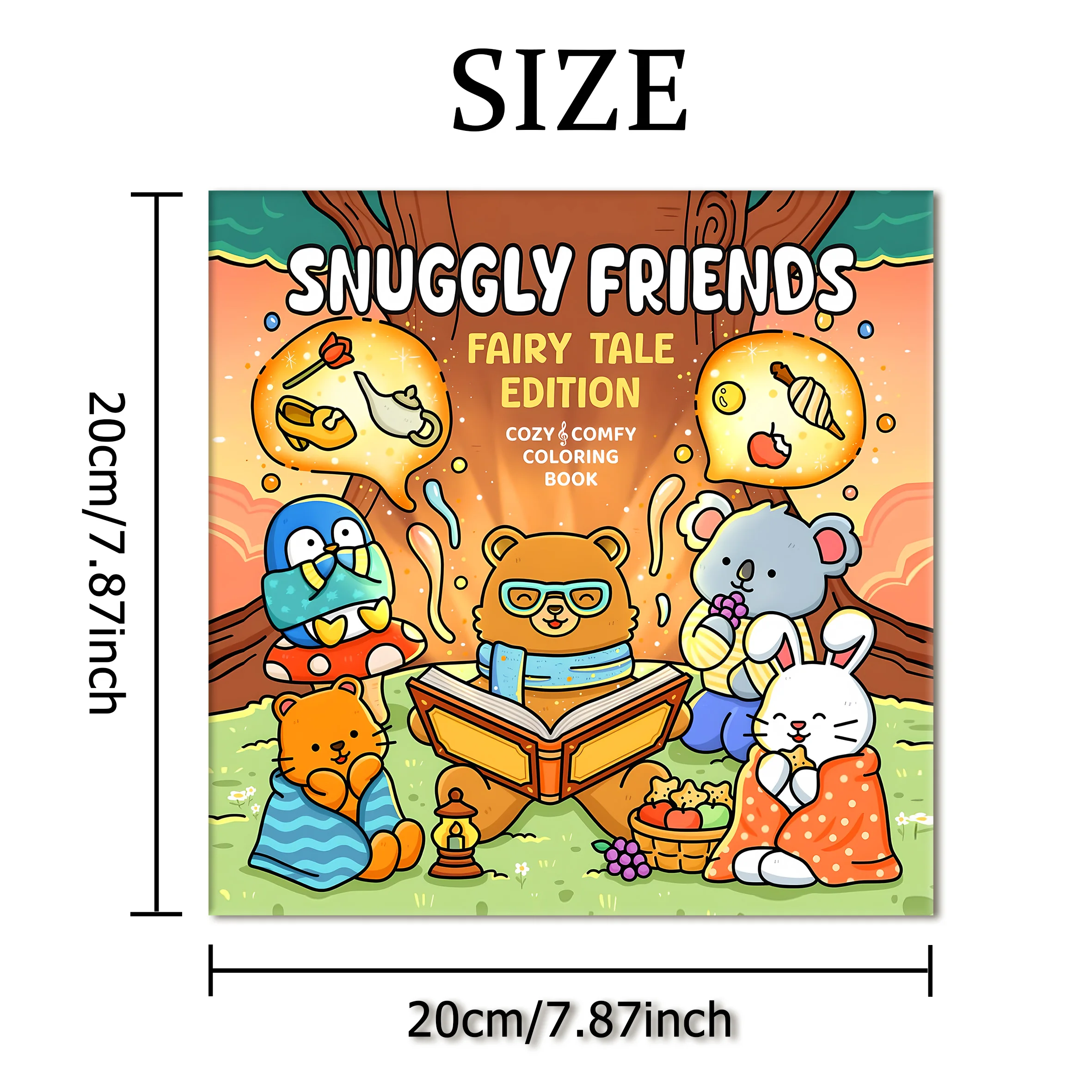 SNUGGLY FRIENDS Bold-easy Patterns Coloring Book for Adults Cute Drawing Book Perfect Gift for Party and Birthday