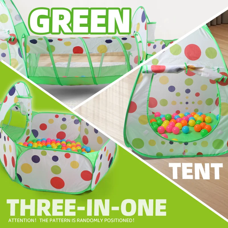 خيمة لعب للأطفال، حفرة كرة لعبة - نفق لعب - خيمة مثلثة، تصميم منقط، مسرح ألعاب ترفيهية خارجية، خيمة قلعة لعبة محمولة، سياج لعب منبثق ممتع، هدية مثالية للعطلات لعيد الميلاد والهالوين، لا تشمل كرات المحيط