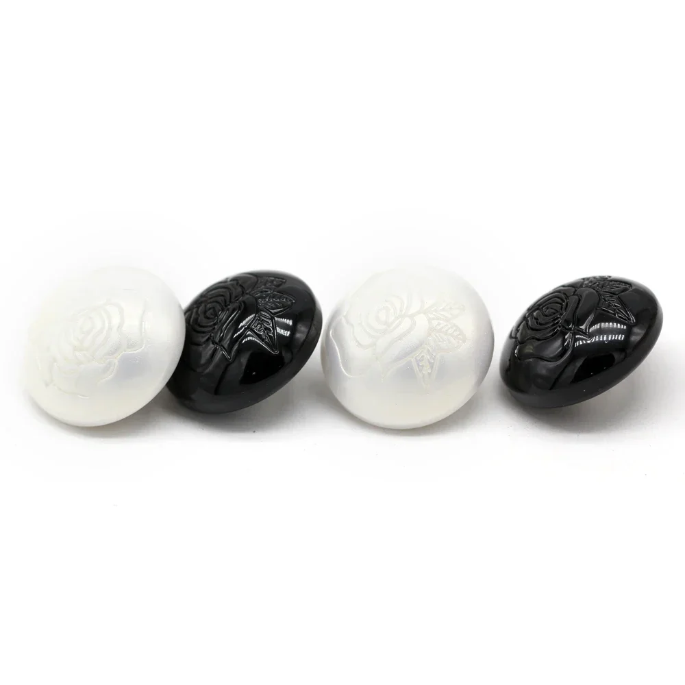 DOTOLLE 6Pcs/set Rose Carved Metal Shank Buttons For Clothing Retro Coat Suit Cardigan Winter DIY Crafts Sewing Accessories