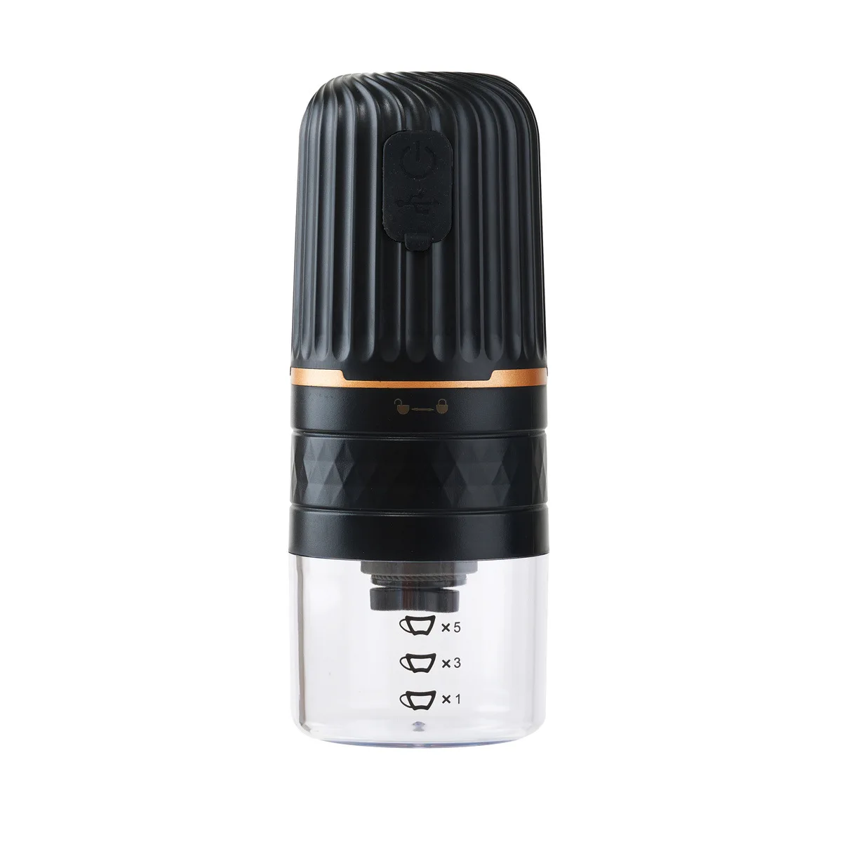 Electric coffee grinder USB rechargeable external adjustment large-capacity automatic home multi-level coffee bean grinder