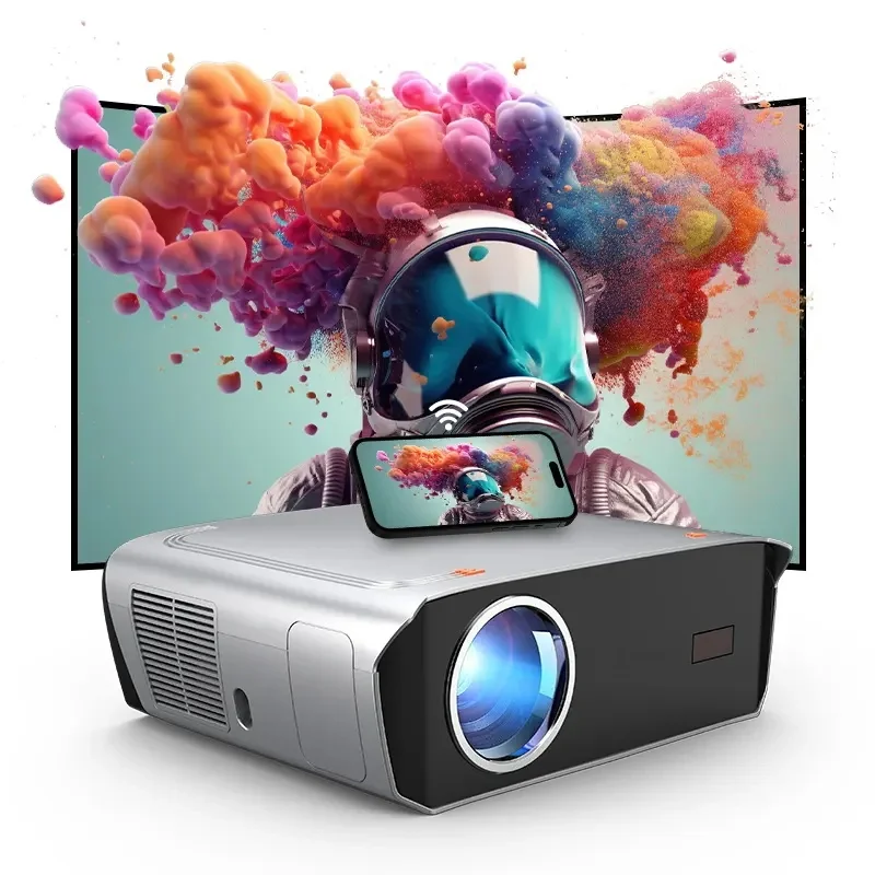 

Портативный LCD-проектор OEM с автофокусом, разрешением 4K 1550 ANSI, 1080p, для использования на улице, с поддержкой 2G RAM