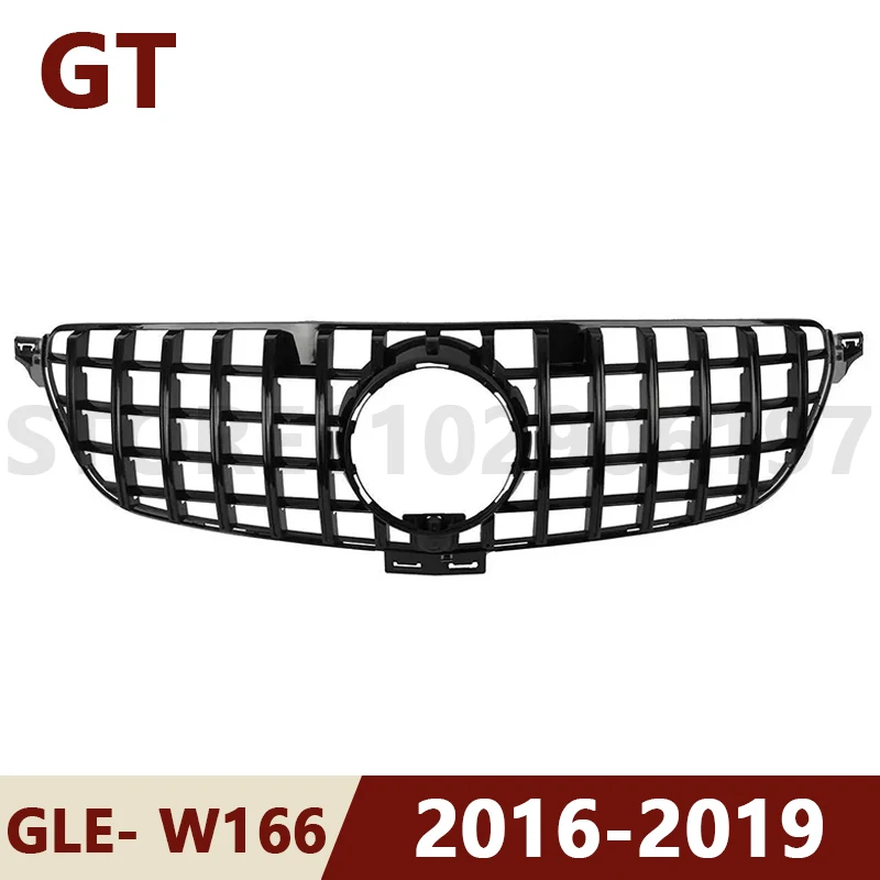 

for 2016-2019 W166 GLE-Class Mercedes Benz GLE300 GLE320 GLE350 GLE400 GLE500 GT Style Upper Bumper Hood Mesh Front Grill Grille